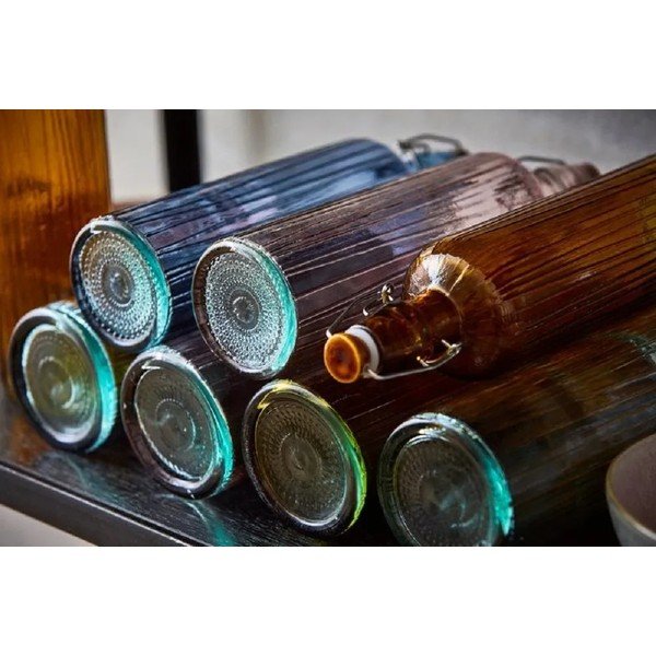 Bottiglia di vetro rosa 750 ml Kusintha - Bitz-image-3