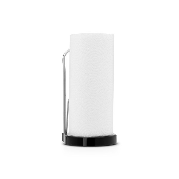 Portarotolo da cucina verticale nero lucido in acciaio – Brabantia-image-2