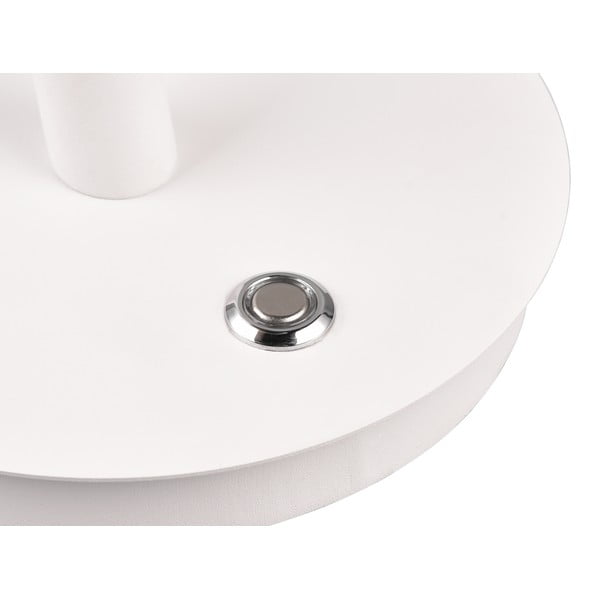 Lampada da tavolo a LED bianca con paralume in metallo (altezza 56 cm) Nala - Trio Select-image-1