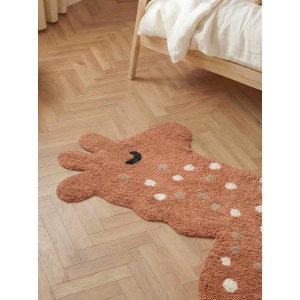 Tappeto per bambini marrone in cotone lavabile/tessuto a mano 89x120 cm Snuggle Gino – Hanse Home-image-2