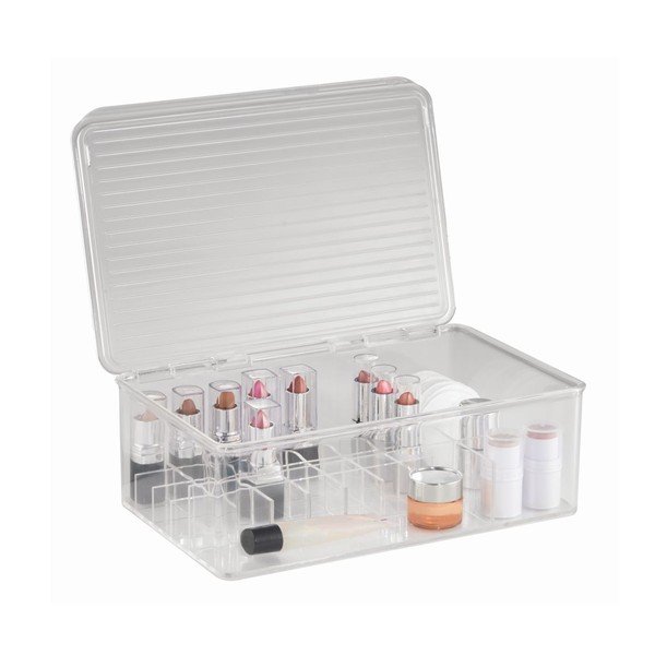 Organizér InterDesign Clarity Lipstick & Cosmetic Box, 27,5 x 18,5 x 9,5 cm