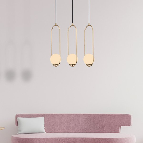 Lampada a sospensione color oro, altezza 146 cm Arch - Squid Lighting-image-3