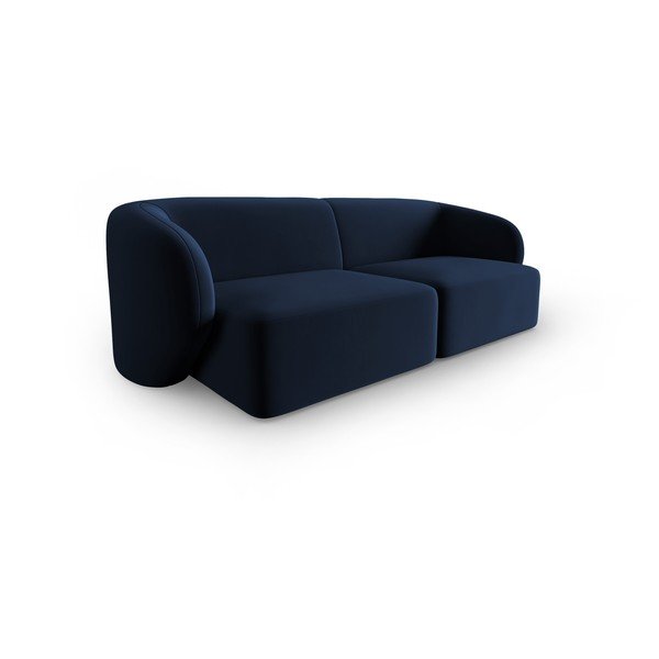 Divano blu con rivestimento in velluto 188 cm Paolo – Milo Casa-image-2