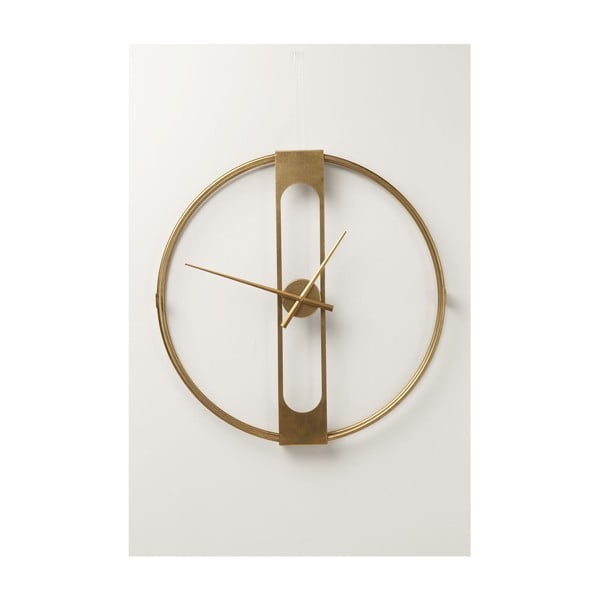 Orologio da parete in oro a clip, diametro 60 cm - Kare Design