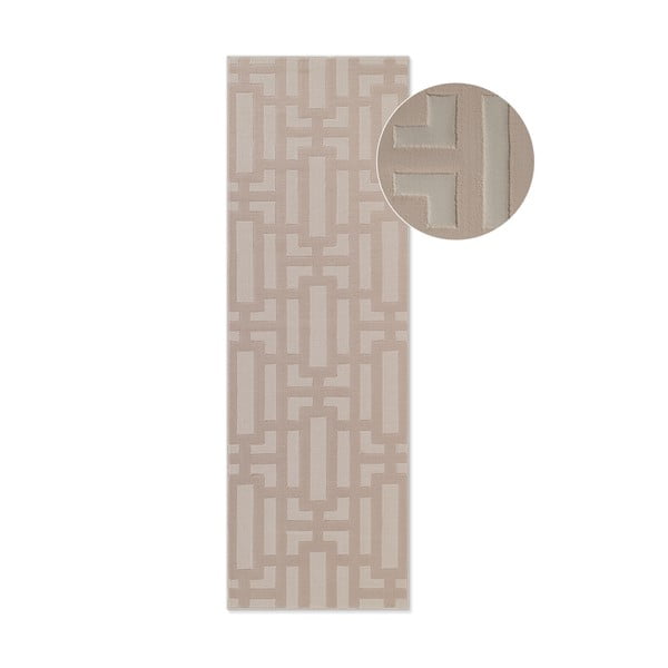 Passatoia beige 80x240 cm Perles Onyx – Elle Decoration