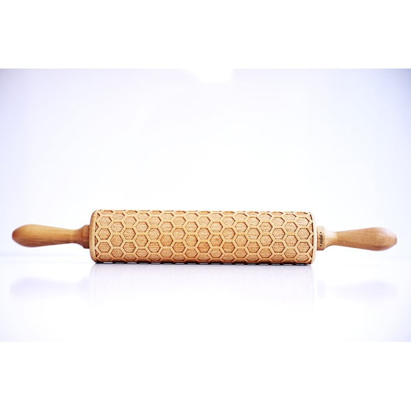 Rullo per pasta in legno goffrato Honeycombs - Valek