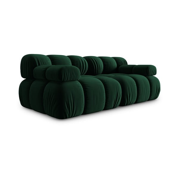 Divano in velluto verde 188 cm Bellis - Micadoni Home-image-3
