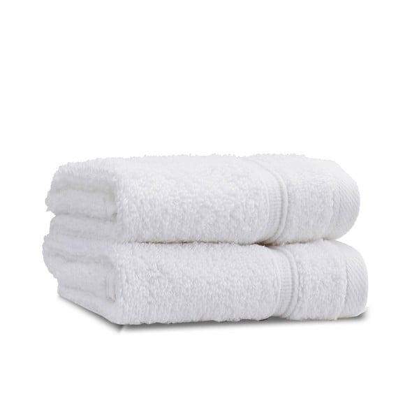 Set di asciugamani tipo terry bianchi in cotone 2 pz 30x30 cm Zero Twist – Catherine Lansfield
