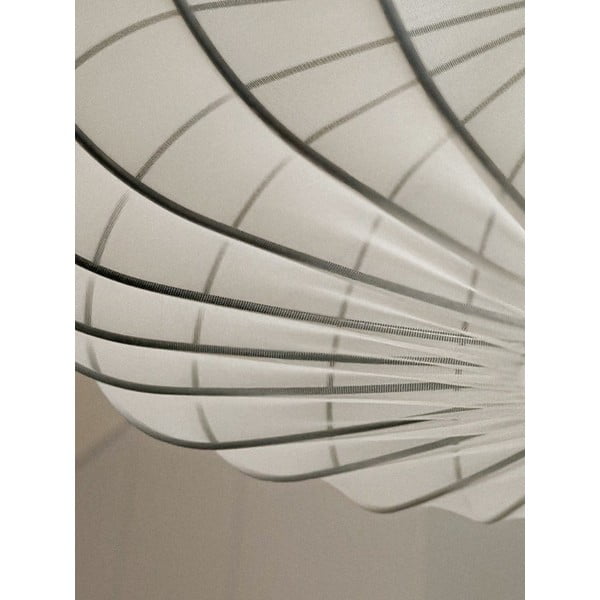 Lampadario bianco con paralume in tessuto ø 52 cm Mellow – Candellux Lighting-image-2
