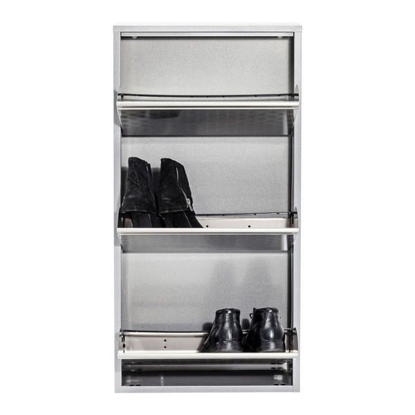 Kovový botník ve stříbrné barvě Kare Design Caruso-image-3