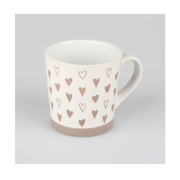 Tazza in gres decorato a mano Cuore , 473 ml - Dakls-image-1