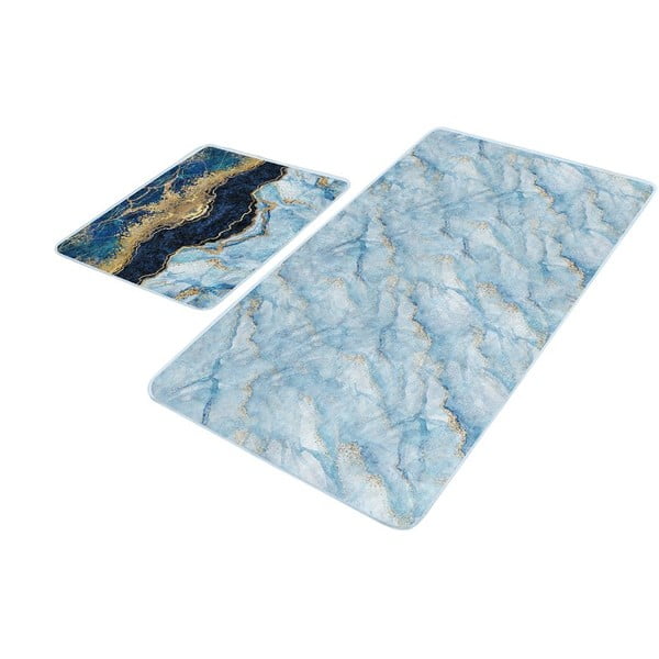 Tappetini da bagno blu in set da 2 60x100 cm - Mila Home