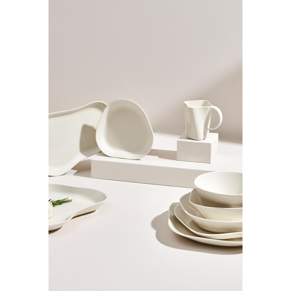 Set di 2 piatti Lux bianchi, 28 x 19 cm - Kütahya Porselen-image-1