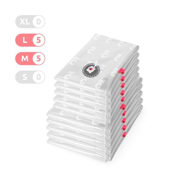 Sacchetti per il vuoto in set da 10 pezzi Vacuum M/L - Compactor-image-2