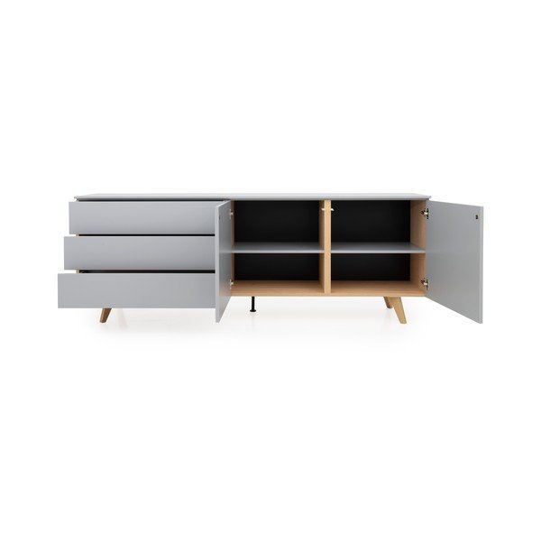 Cassettiera grigia , larghezza 210 cm Plain - Tenzo-image-4