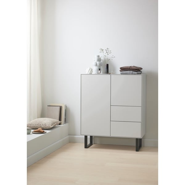 Cassettiera alta grigio chiaro 91x111 cm Edge by Hammel - Hammel Furniture-image-1
