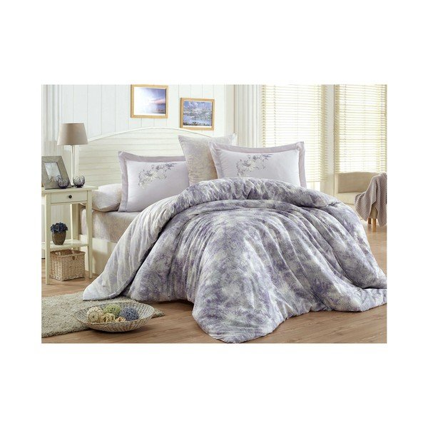 Lenzuolo matrimoniale in cotone sateen Romina Cila, 200 x 220 cm - Mijolnir