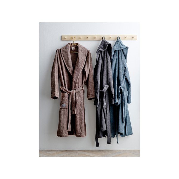 Accappatoio marrone in cotone organico taglia L/XL - Södahl-image-1