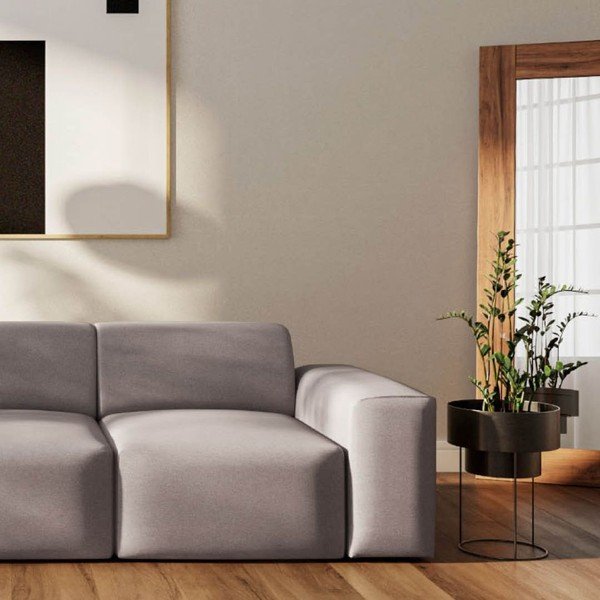 Divano grigio rivestito in velluto 285 cm Villet – Rodier-image-4