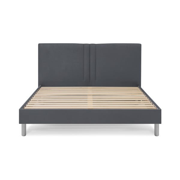 Letto matrimoniale imbottito nero con griglia 160x200 cm Kerry - Bobochic Paris-image-2