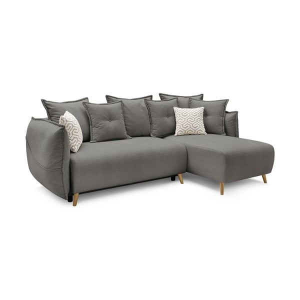 Divano letto angolare grigio chiaro (variabile) Nessa - Bobochic Paris-image-4