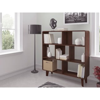 Libreria in noce 122x126 cm Cassie - Støraa