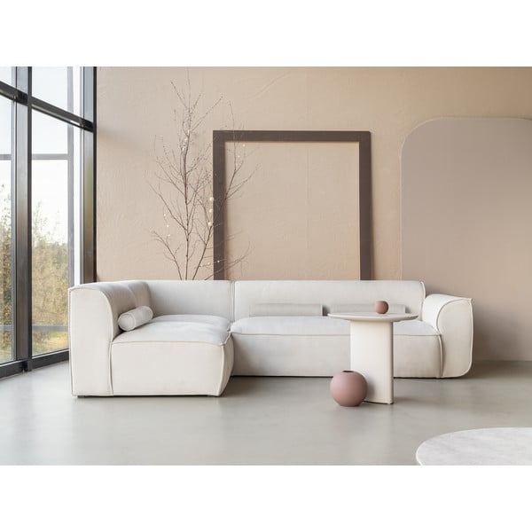 Divano angolare componibile color crema (con penisola a sinistra) Flex Felix – Miuform-image-1