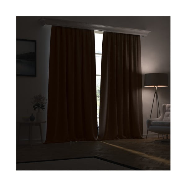 Tenda semichiudente marrone 250x100 cm - Mila Home-image-3