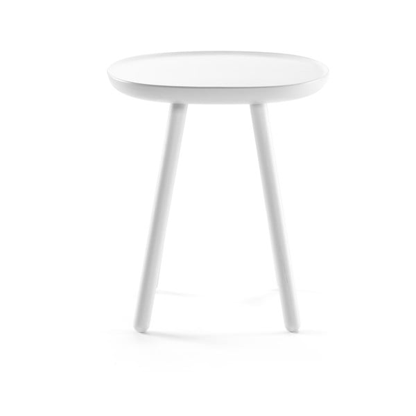 Tavolino in legno massiccio bianco, ø 45 cm Naïve - EMKO-image-1