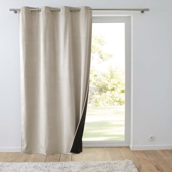 Tenda termoisolante beige in velluto 140x260 cm Polarchic – douceur d'intérieur
