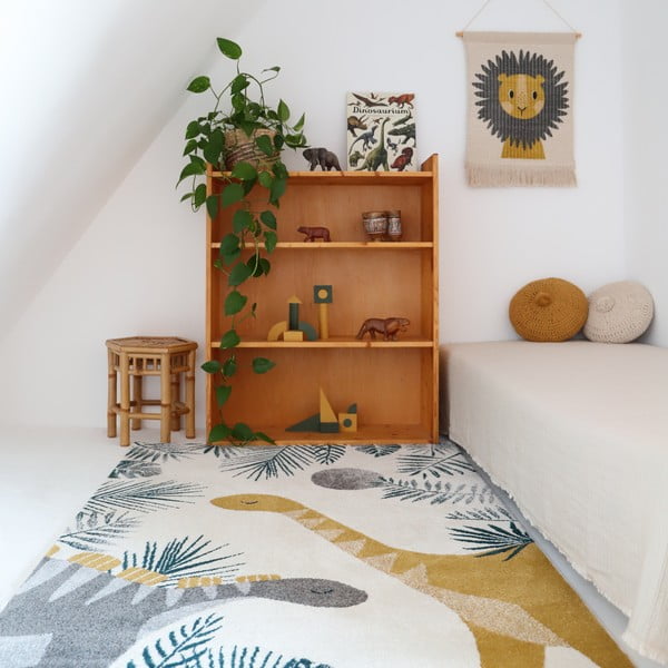 Tappeto per bambini beige 170x120 cm Sensaku - Nattiot-image-2