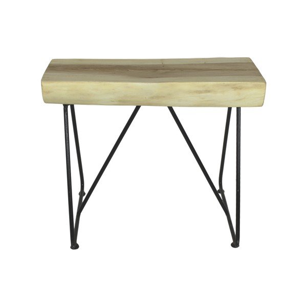Sedia con seduta in legno di mungur non trattato Kruk - HSM collection-image-1