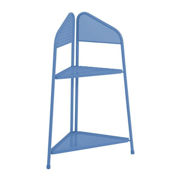 Mensola angolare in metallo blu per balcone, altezza 100 cm MWH - Garden Pleasure