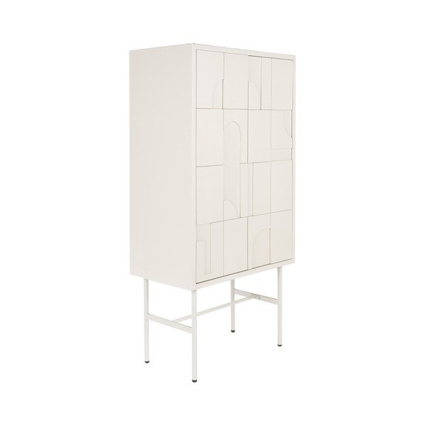 Armadietto grigio chiaro 70x140x40 cm Funk – White Label-image-1