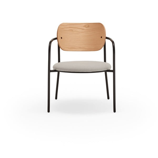 Sedia da pranzo grigia in rovere Eclipse - Teulat-image-2