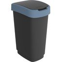 Bidone per rifiuti in plastica riciclata 50 L Twist - Rotho