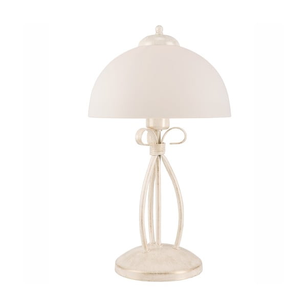 Lampada da tavolo bianca con paralume in vetro, altezza 43 cm Adelle - LAMKUR