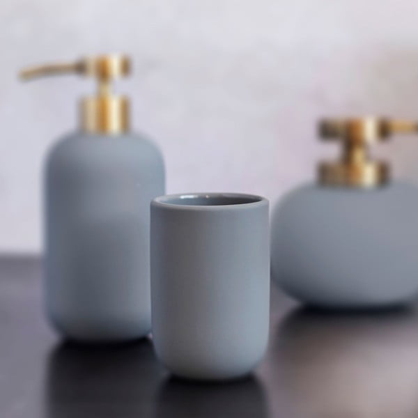 Tazza in ceramica verde per spazzolini da denti Lotus - Mette Ditmer Denmark-image-1