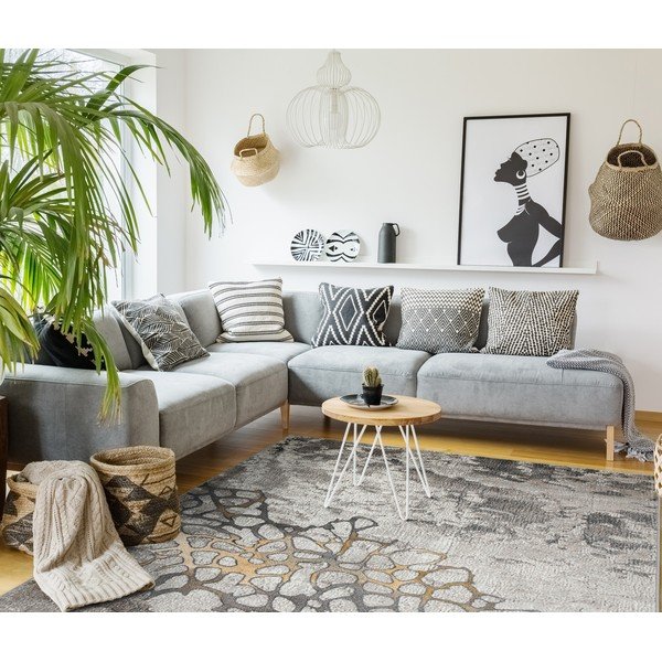 Tappeto grigio/grigio tortora 200x280 cm Folgen – FD-image-1
