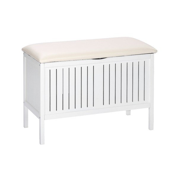 Panca portaoggetti bianca Oslo - Wenko-image-1