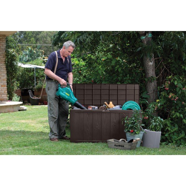 Cassetta di plastica marrone scuro per il giardino Sherwood - Keter-image-2