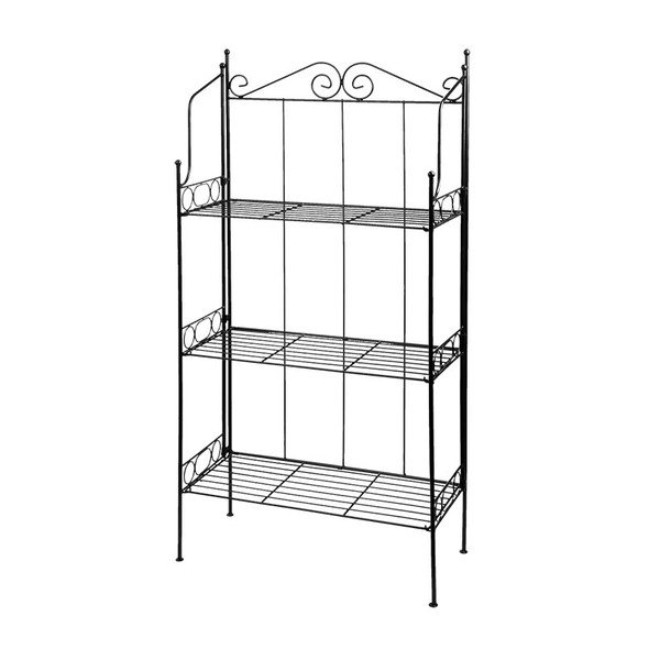 Scaffale a 3 livelli in metallo nero - Esschert Design-image-4