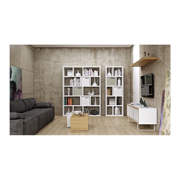 Libreria bianca 150x198 cm Berlin – TemaHome-image-4