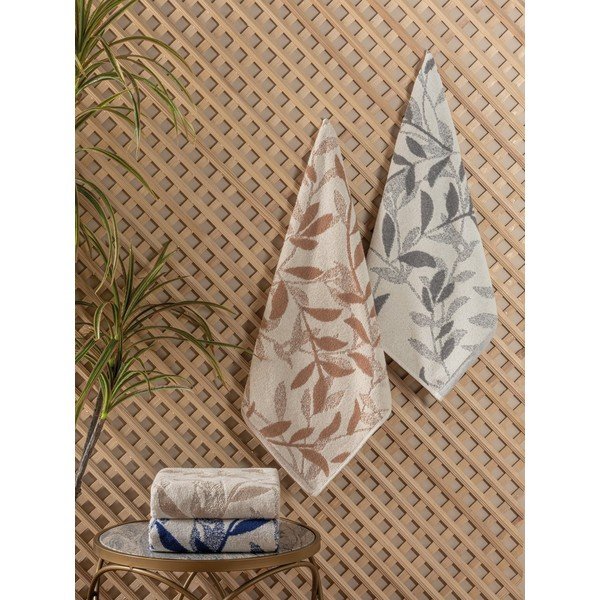 Set di asciugamani tipo terry 4 pz 50x90 cm Karian – Foutastic-image-1