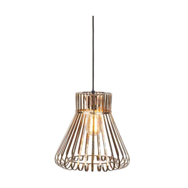 Lampada a sospensione con paralume in metallo nero e oro ø 31 cm Meknes - it's about RoMi