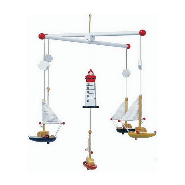 Giostra sospesa Sailboat And Lighthouse Mobile - Legler
