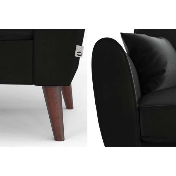 Divano angolare in velluto antracite, angolo sinistro Auteuil - My Pop Design-image-1