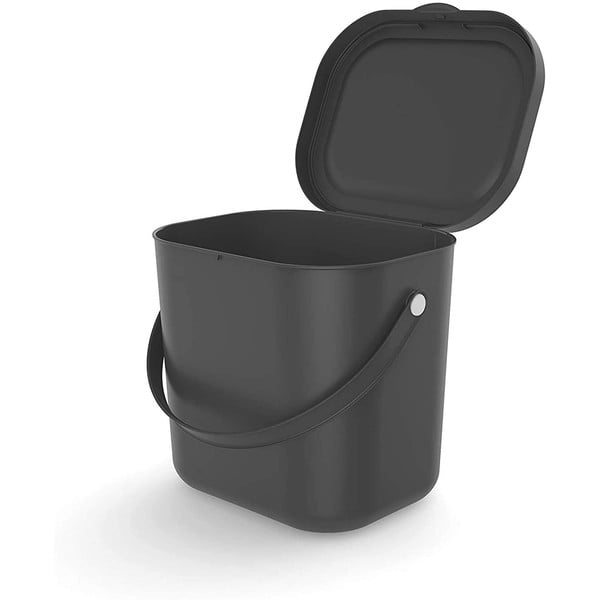 Contenitore per rifiuti compostabili grigio scuro 6 l Albula - Rotho-image-2