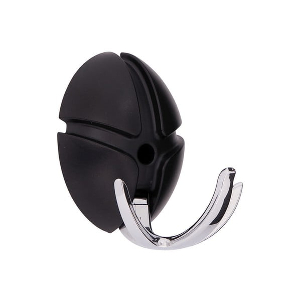Gancio da parete nero/color argento lucido in plastica Tick – Spinder Design-image-1
