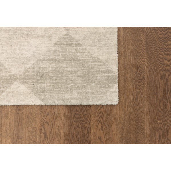 Tappeto beige in lana 133x190 cm Agnus Checkered – Agnella-image-4